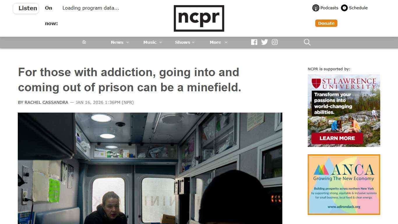 For those with addiction, going into and coming out of prison can be a minefield. | NCPR News